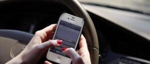 On the phone while driving