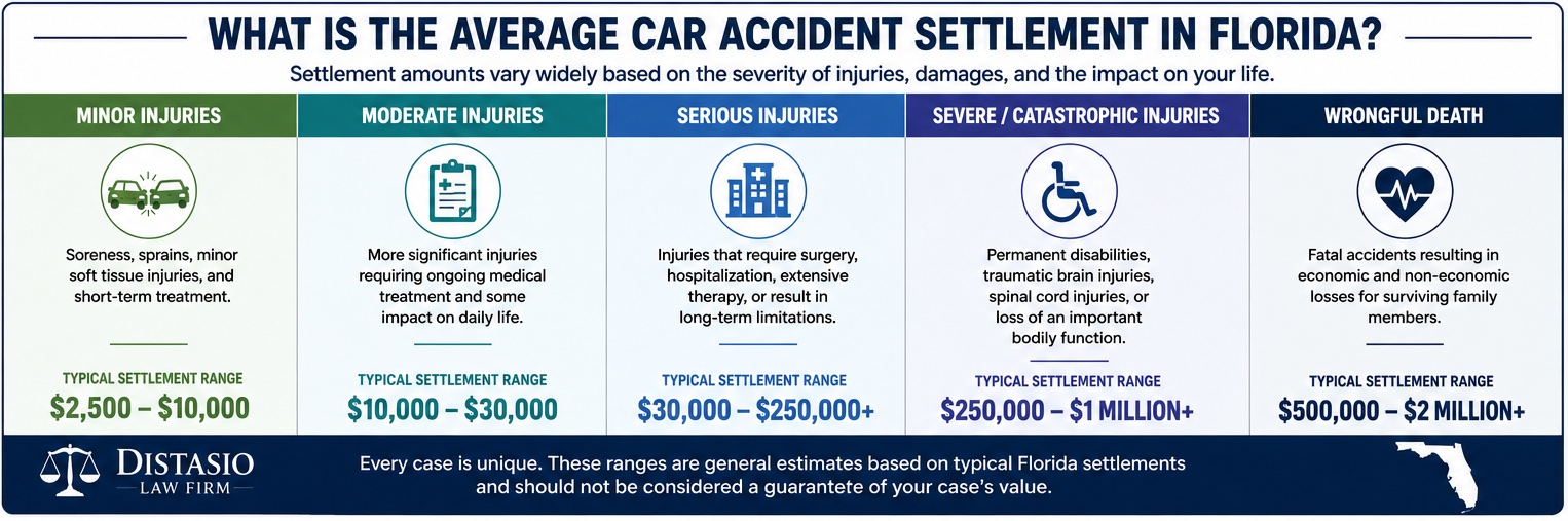 what is the Average Car Accident Settlement In Florida